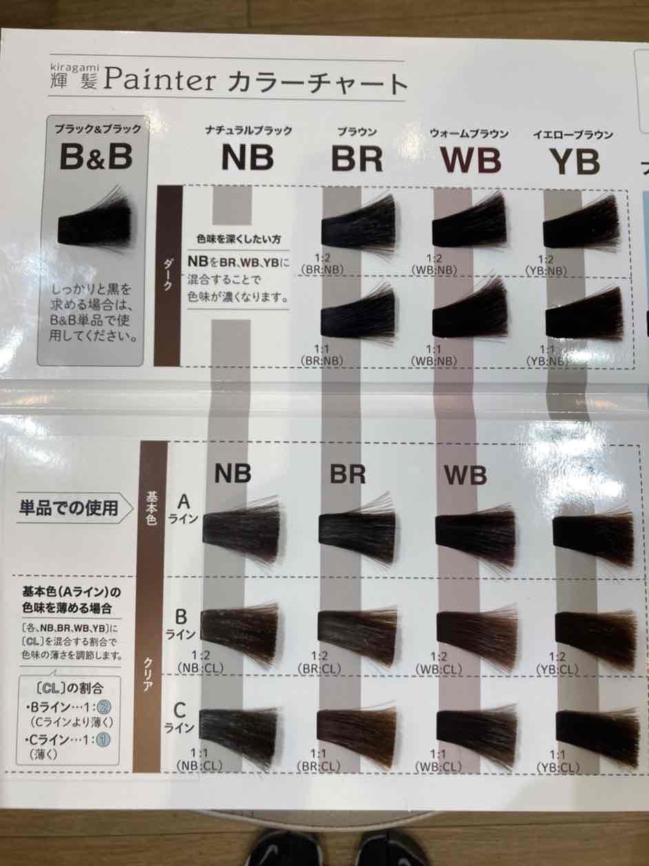 ザクロペインターの特徴とカラーチャート | 仙台市錦町にある美容室